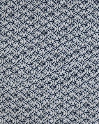 Tissu Coton Léger Indien Motif Ethnique Bleu Marine - Mercerine