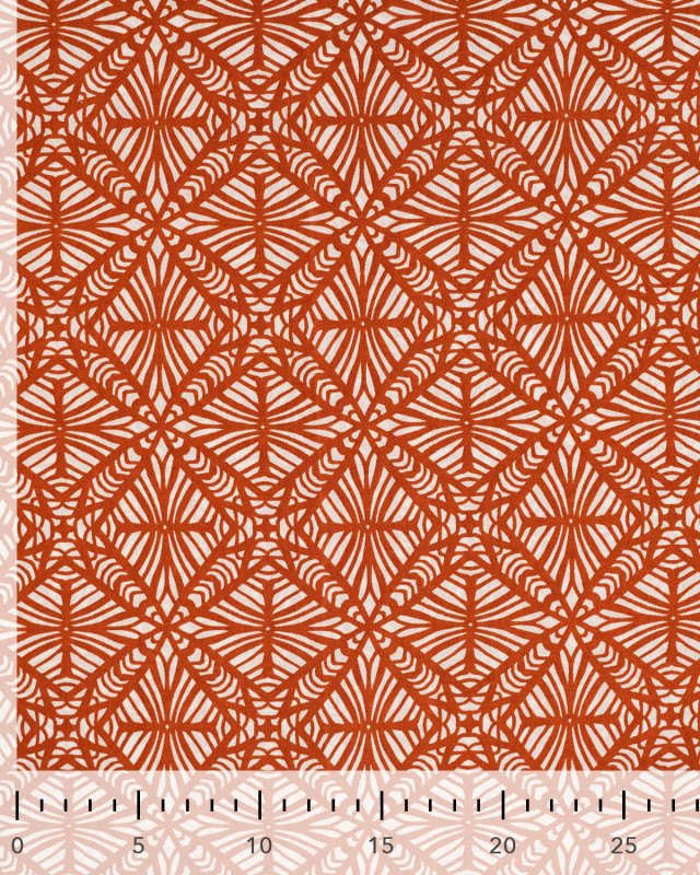 Tissu Coton Léger Indien Motif Ethnique Caramel - Mercerine