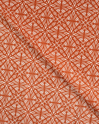 Tissu Coton Léger Indien Motif Ethnique Caramel - Mercerine