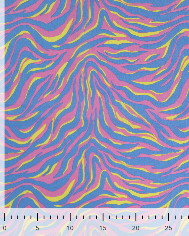 Tissu Coton Léger Indien Rose Bonbon Zébré - Mercerine