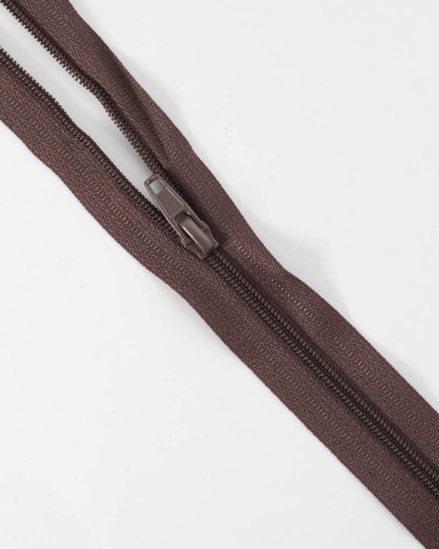 Fermeture au mètre avec curseur - Marron - 3mm - Mercerine