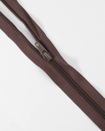 Fermeture au mètre avec curseur - Marron - 3mm - Mercerine