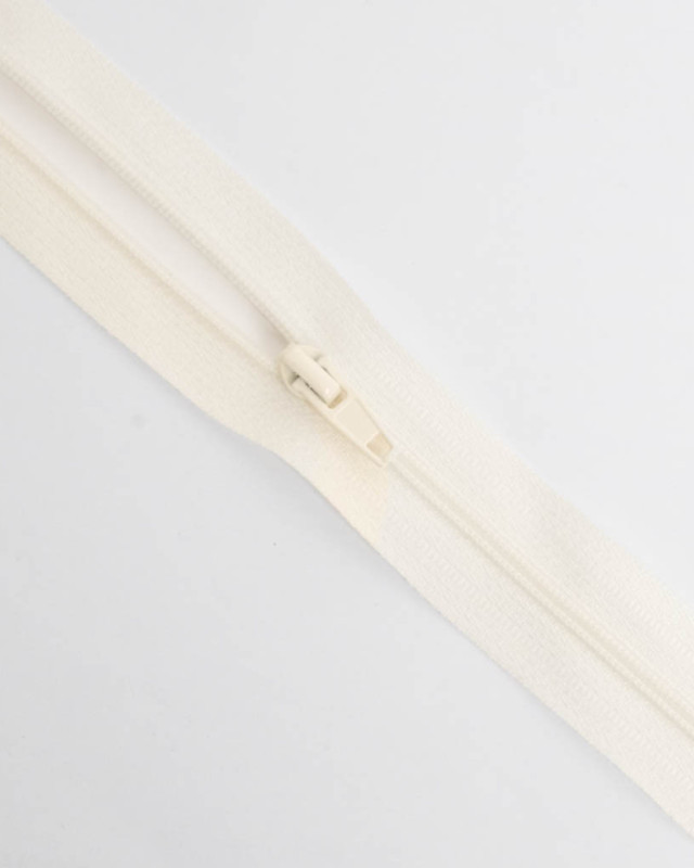 Fermeture au mètre avec curseur - Ivoire - 3mm - Mercerine