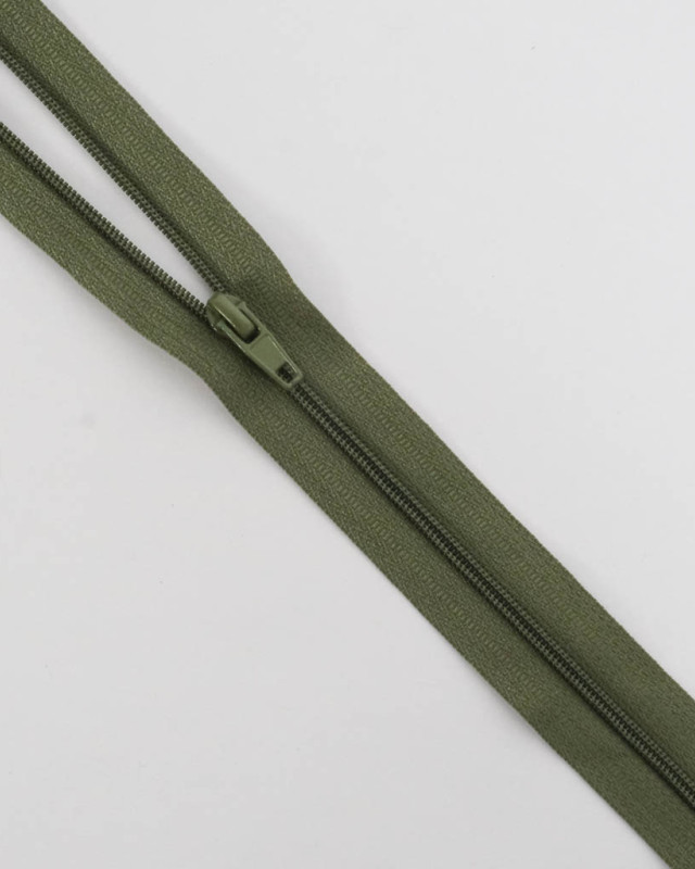 Fermeture au mètre avec curseur - Kaki - 3mm - Mercerine