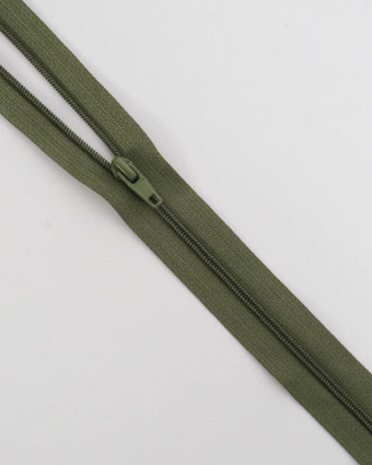Fermeture au mètre avec curseur - Kaki - 3mm - Mercerine