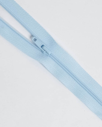Fermeture au mètre avec curseur - Bleu Layette - 3mm - Mercerine