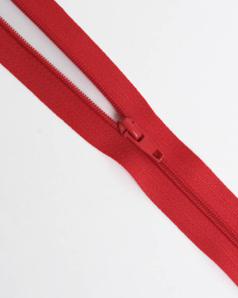 Fermeture au mètre avec curseur - Rouge - 3mm - Mercerine