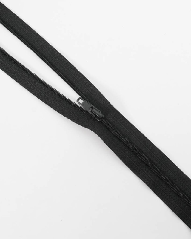 Fermeture au mètre avec curseur - Noir - 3mm - Mercerine
