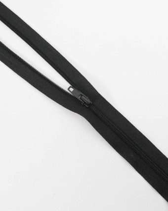 Fermeture au mètre avec curseur - Noir - 3mm - Mercerine