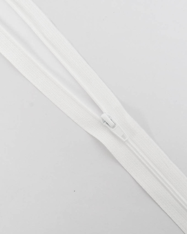 Fermeture au mètre avec curseur - Blanc - 3mm - Mercerine