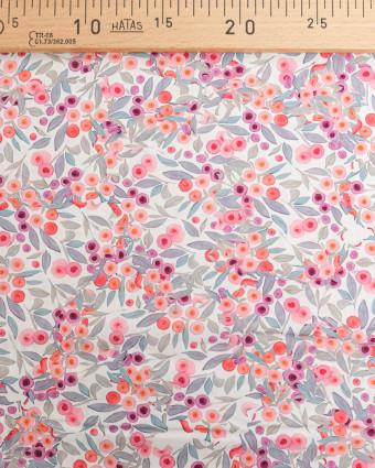 Tissu Viscose Ecovero Motif Floral Rose - Mercerine