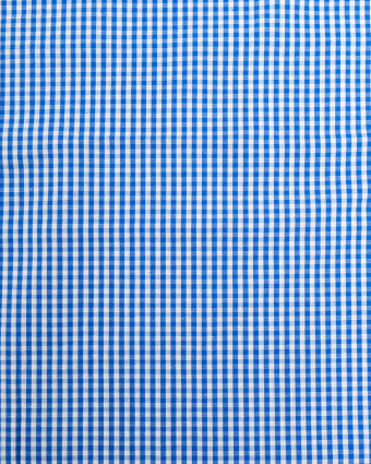 Tissu Coton Vichy Bleu Jeans Petits Carreaux - Mercerine