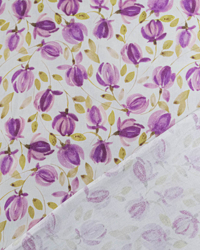 Popeline de Coton Tendre Violette - Mercerine