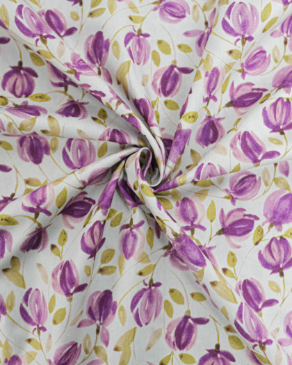 Popeline de Coton Tendre Violette - Mercerine