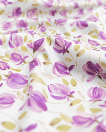 Popeline de Coton Tendre Violette - Mercerine