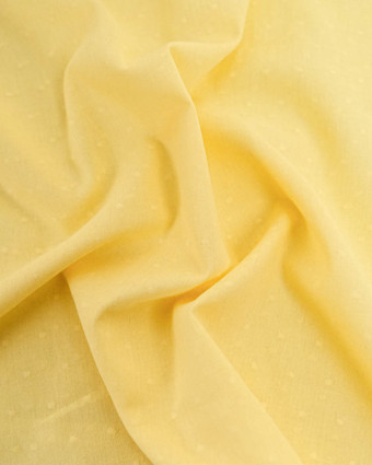 Voile de Coton Plumetis Jaune Doux  - Mercerine