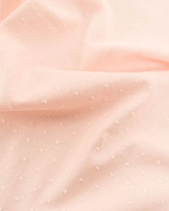 Voile de Coton Plumetis Rose Dragée  - Mercerine