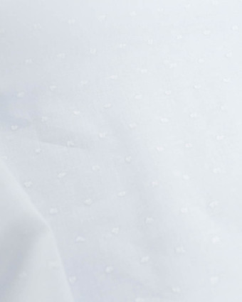 Voile de Coton Plumetis Blanc  - Mercerine