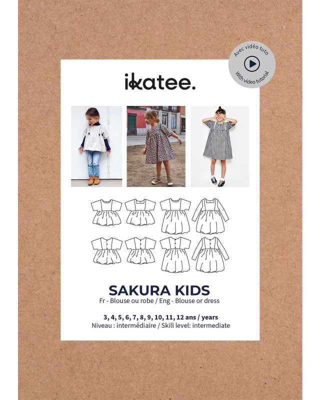 Ikatee SAKURA KIDS patron robe et blouse enfant - Mercerine