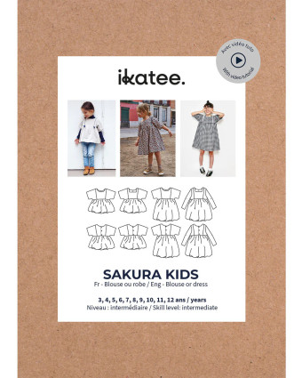 Ikatee SAKURA KIDS patron robe et blouse enfant - Mercerine