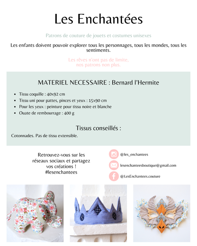 Patron Bernard l'Hermite - Les Enchantées - Mercerine