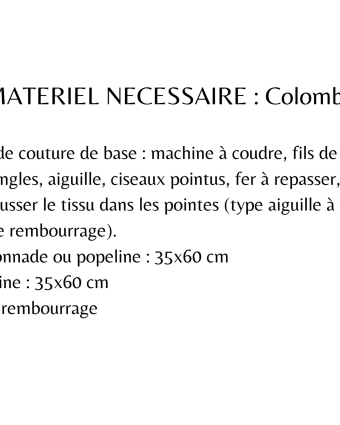 Patron Colombe - Les Enchantées - Mercerine