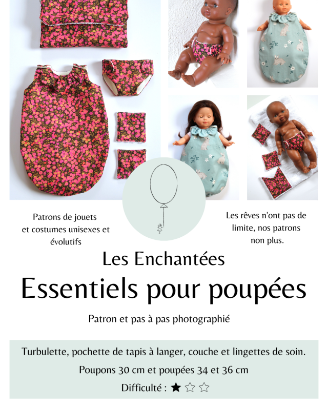 Patron Essentiels pour Poupées - Les Enchantées - Mercerine
