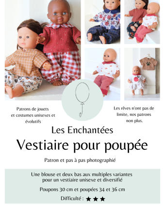 Patron Vestiaire pour Poupées - Les Enchantées - Mercerine