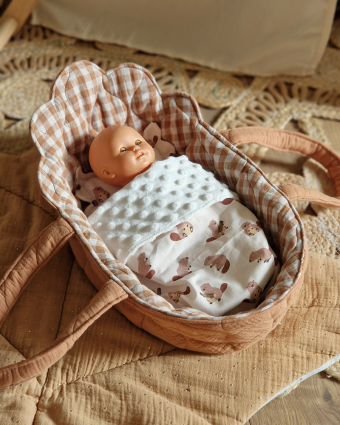 Couffin vintage pour poupée - Grenier d'enfance
