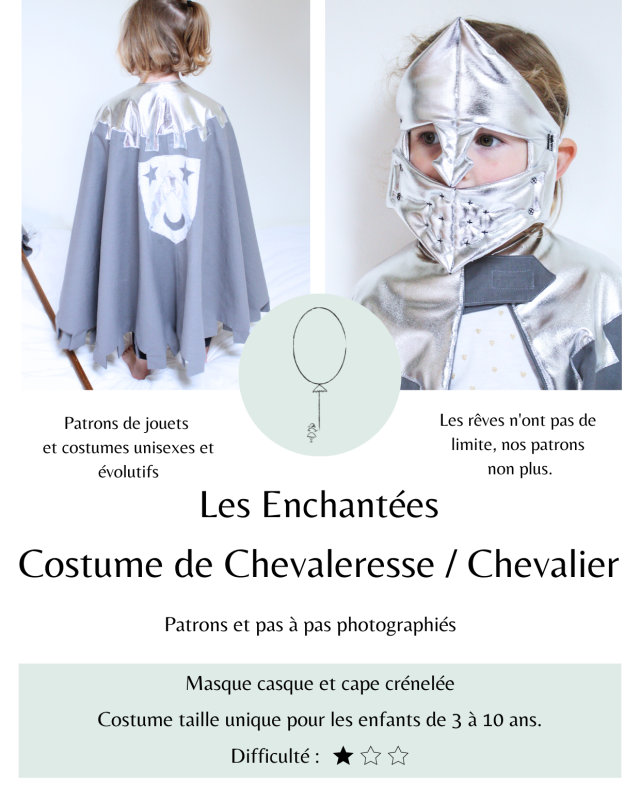 Patron Costume de Chevaleresse/Chevalier - Les Enchantées - Mercerine
