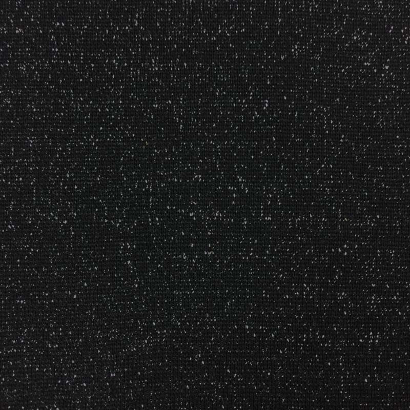 Bord côte noir lurex argent - par 10cm -  1 - Mercerine