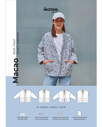 Patron Veste Macao - Ikatee - Mercerine