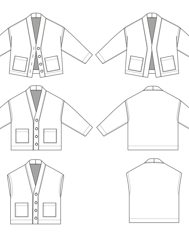Patron Veste Macao - Ikatee - Mercerine
