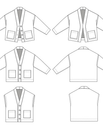 Patron Veste Macao - Ikatee - Mercerine