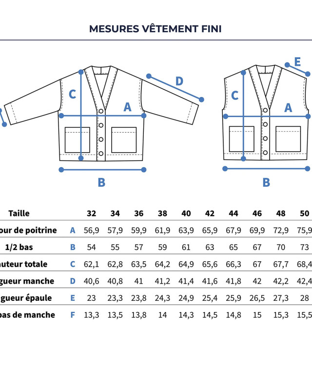 Patron Veste Macao - Ikatee - Mercerine