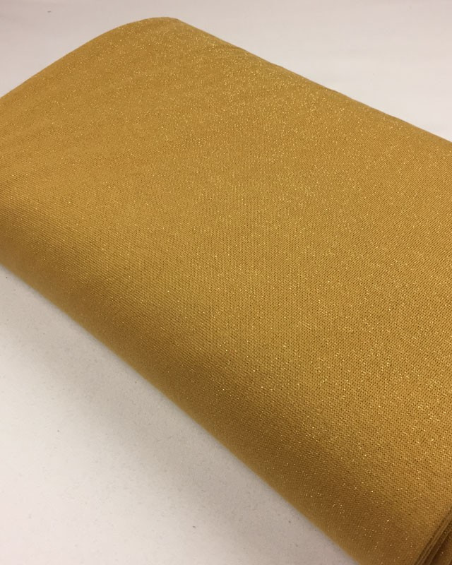 Bord côte jaune moutarde lurex- par 10cm -  2 - Mercerine