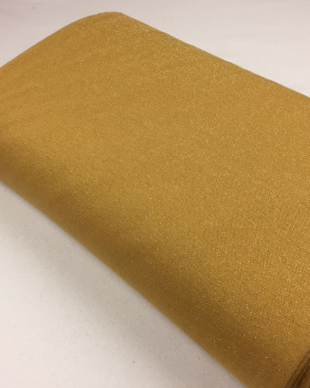 Bord côte jaune moutarde lurex- par 10cm -  2 - Mercerine