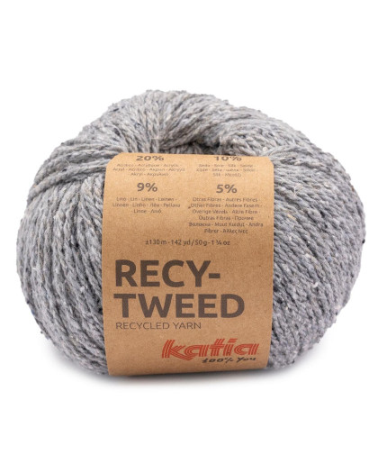 Fil à Tricoter Recy-Tweed 28% Coton 28% polyamide - Katia - Mercerine