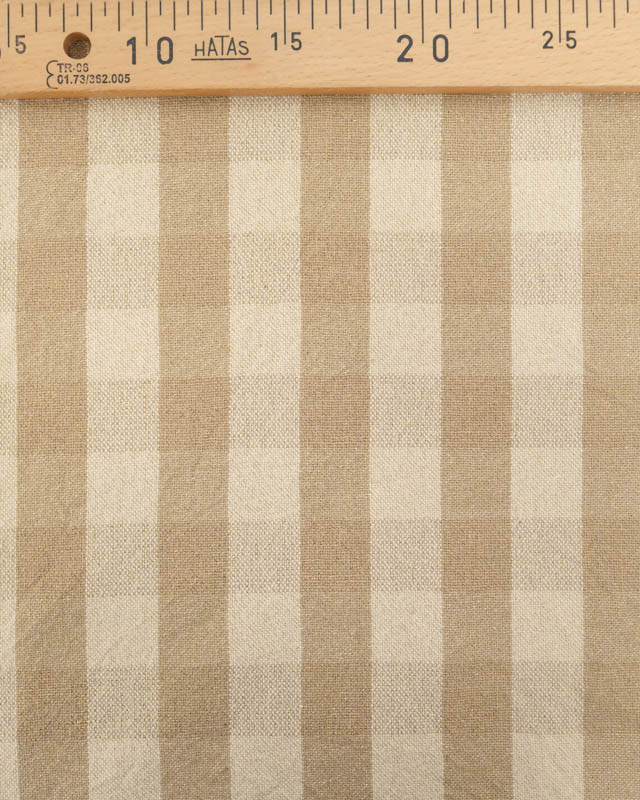 Coton Epais Tissé à Carreaux Ficelle Lurex Doré - Mercerine