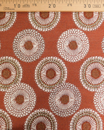 Tissu Jacquard Allover Jojoba Terracotta - Mercerine