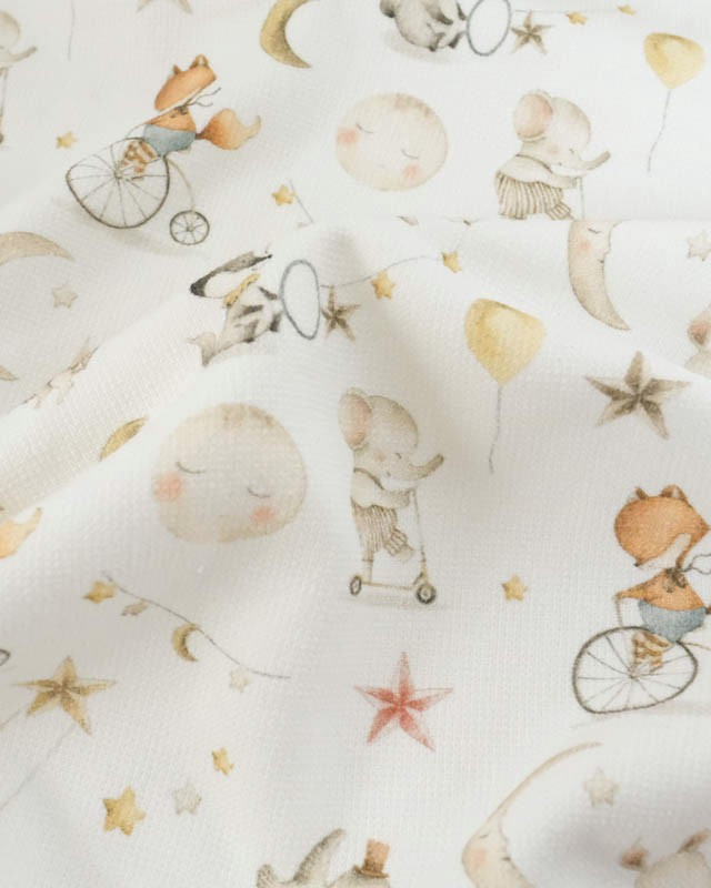 Tissu Eponge Imprimé Digital Sleepy - Mercerine