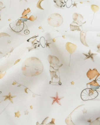 Tissu Eponge Imprimé Digital Sleepy - Mercerine