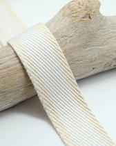 Sangle Coton Effet Lin Rayure Blanche