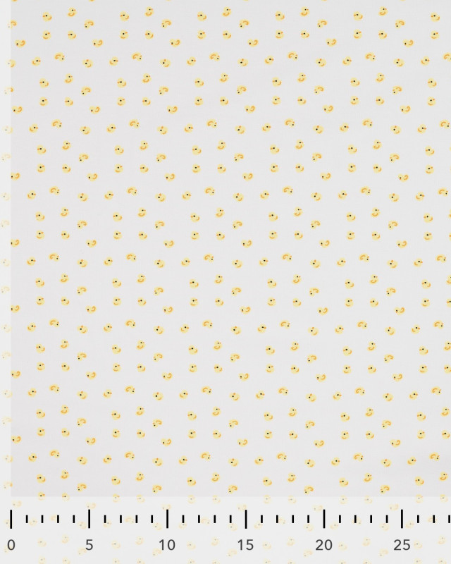 Tissu Jersey Imprimé Petits Canards Ecru - Mercerine