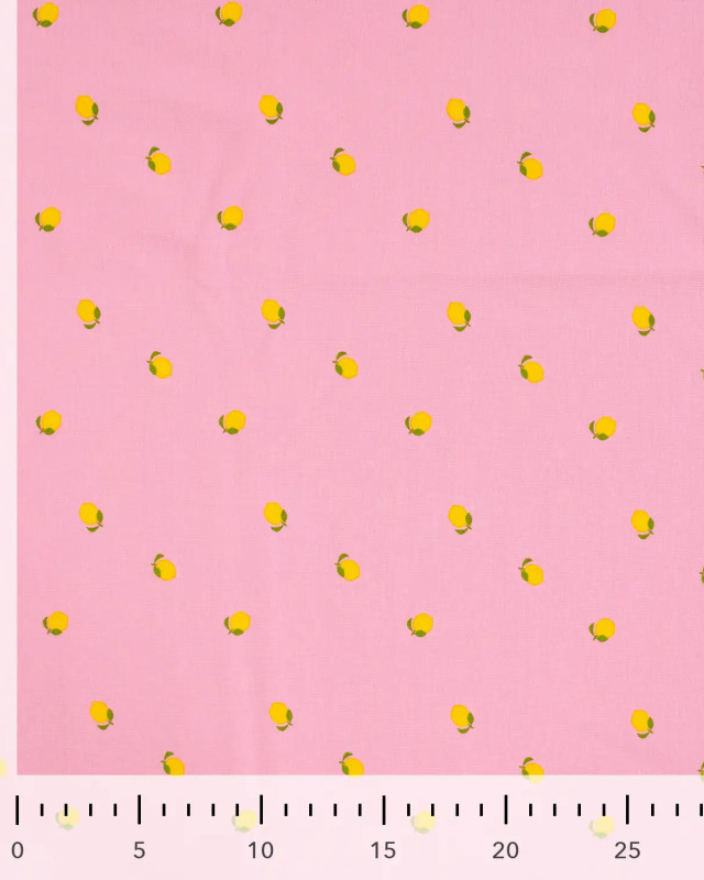 Tissu Jersey Imprimé Lemon Rose - Mercerine