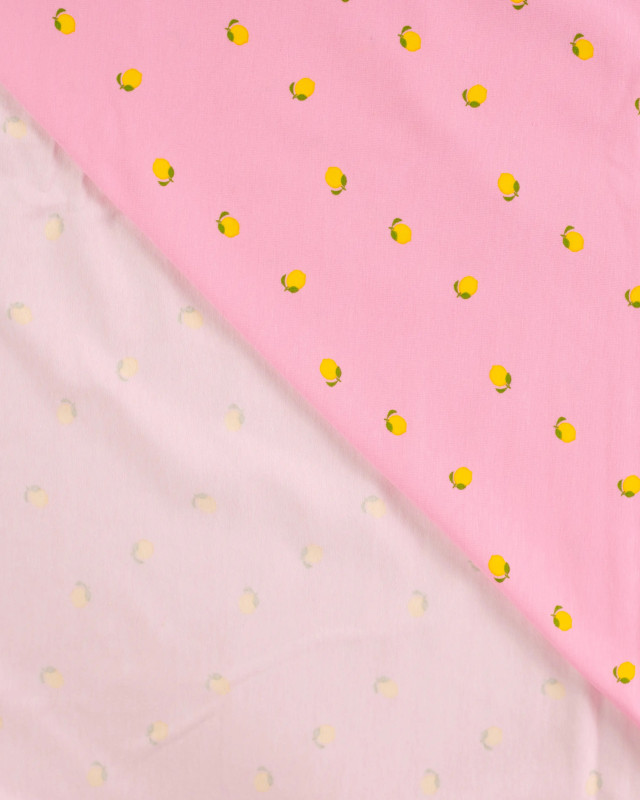 Tissu Jersey Imprimé Lemon Rose - Mercerine