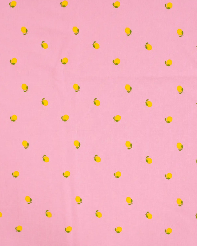 Tissu Jersey Imprimé Lemon Rose - Mercerine