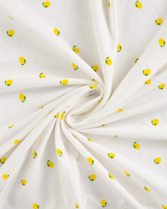 Tissu Jersey Imprimé Lemon Ecru - Mercerine
