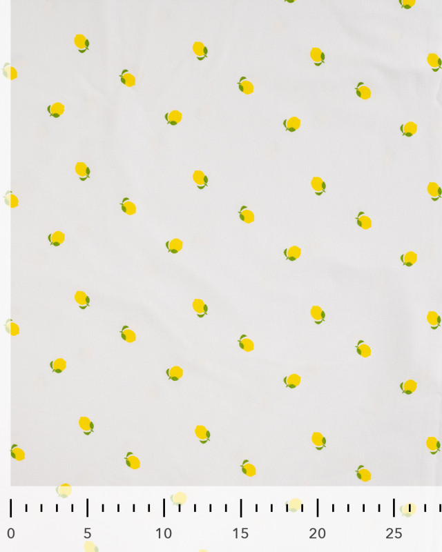 Tissu Jersey Imprimé Lemon Ecru - Mercerine
