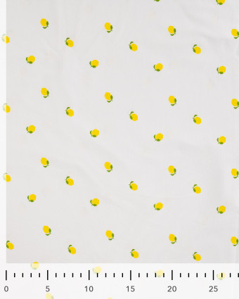 Tissu Jersey Imprimé Lemon Ecru - Mercerine